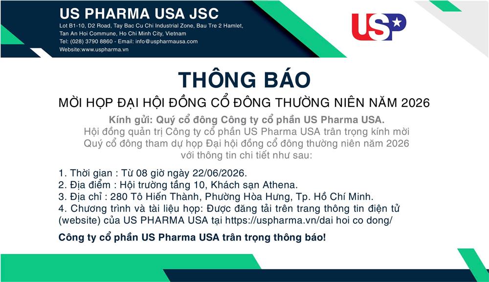 TÀI LIỆU ĐẠI HỘI CỔ ĐÔNG THƯỜNG NIÊN NĂM 2026